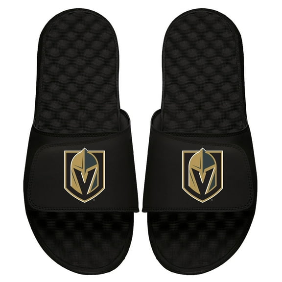 Men's ISlide Black Vegas Golden Knights Primary Logo Slide Sandals