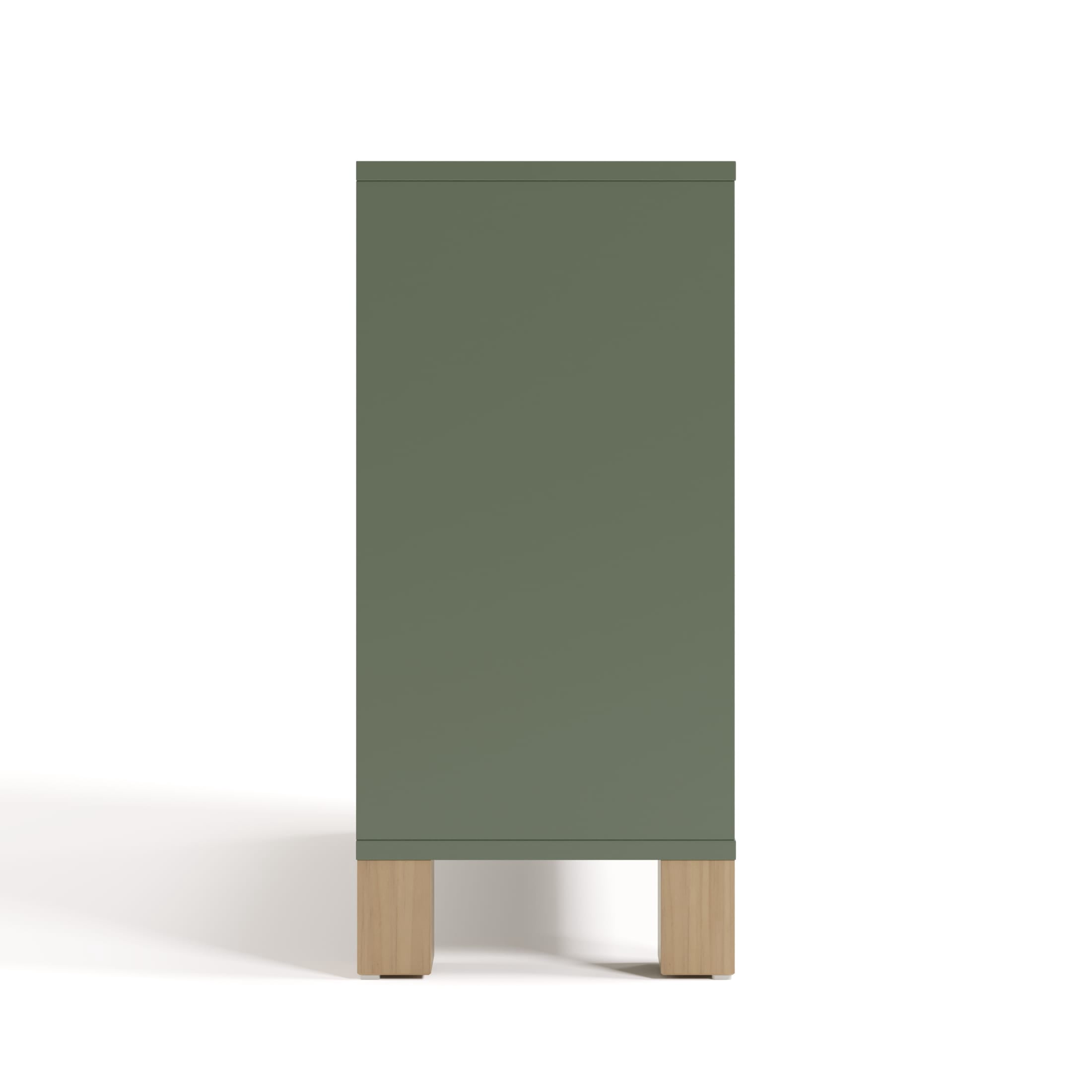 Storkcraft California Cube Organizer Bookcase, Olive and Driftwood