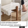 thumbnail image 4 of Modern Upholstered Bedroom Bench End of Bed, Comfy Modern Entryway Bench Solid Wood Frame, 47" Indoor Bench for Hallway Window Dining Living Room, Beige Chenille, 4 of 12
