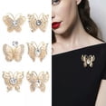 thumbnail image 6 of HOOUN Alloy Rhinestone Butterfly Brooch Fashion All-match Scarf Buckle Clothes Cors:yy-A2, 6 of 9
