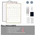 thumbnail image 7 of TOWON 2-Pack Magnetic Dry Erase White Board - 12"x16" Portable Gold & Black Aluminum Frame Calendar Monthly Weekly Whiteboard + TODO Board, 7 of 7