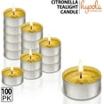 thumbnail image 5 of Hyoola 4 Hour Yellow Citronella Scented Tealight Candles, 100-Pack, DEET Free, 5 of 7