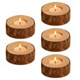 thumbnail image 4 of 5Pcs Stump Candle Holders Wooden Candlesticks Candle Stand Photography Props, 4 of 8