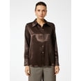 thumbnail image 4 of Long Sleeve Satin Shirt, 4 of 5