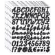 thumbnail image 1 of Uxcell Letras y Números Adhesivos, 6 Hojas de Calcomanías Cursivas Autoadhesivas, Negro, 1 of 6
