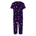 thumbnail image 6 of Valentine Day Pajamas Set for Women Heart Print Nightwear Short Sleeve and Capri Trousers Sets with Pockets, 6 of 7