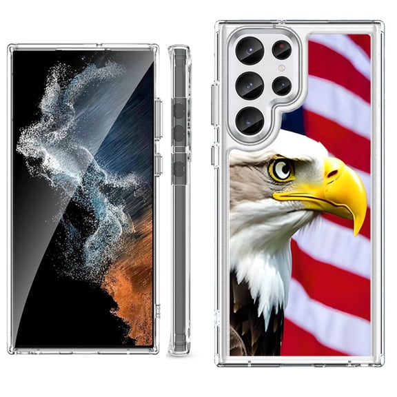 Shockproof Bumper Phone Case for Samsung Galaxy S23 Ultra 5G, by OneToughShield ® - Eagle