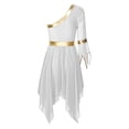thumbnail image 2 of Raenseen Costume de Danse pour Femmes Superposition Tunique Sequins Culte Lyrisme Danse Robe Blanche TTG, 2 of 6