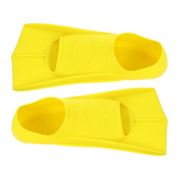 LOLIPPYY 1 Pair Yellow Silicone Foldable Swimming Flippers for Training with Ergonomic Design