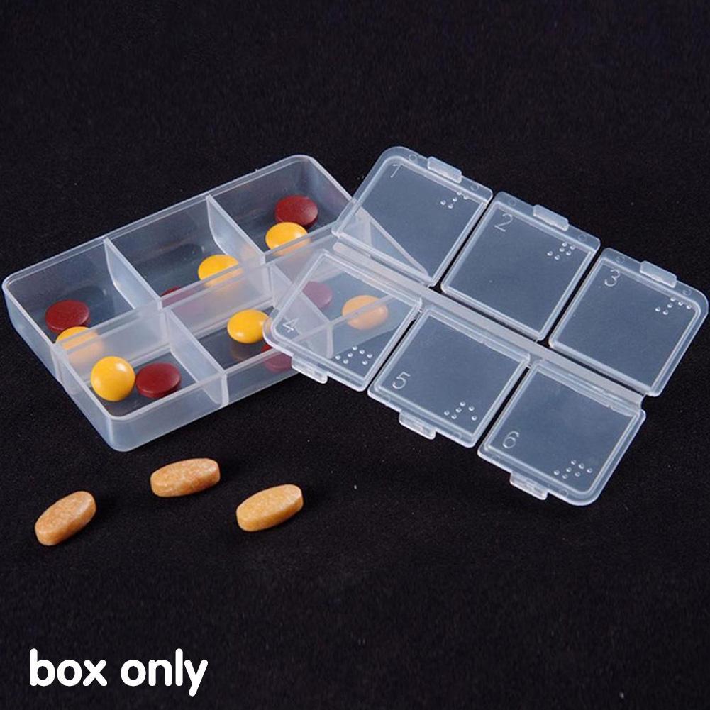 Travel Pill Box Holder Medicine Organizer Container Case Pill Independent Drug Grid Tablet E8K1 R2D1
