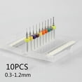 thumbnail image 6 of 10Pcs/Set 0.3-1.2Mm Tungsten Steel Drill Bits Pcb Print Circuit Board Drill Bit, 6 of 6