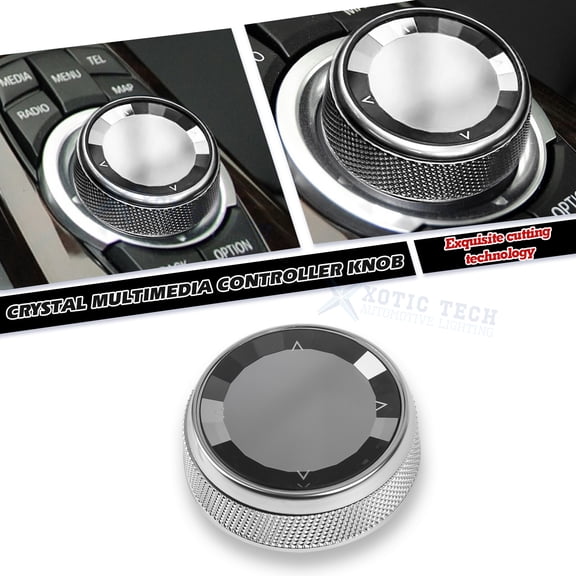 Crystal IDrive Multi-Media Switch Button Decor Trim For BMW F20 F30 F34 X5 X6