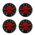thumbnail image 3 of Perilla de control de volumen de repuesto para guitarra eléctrica, 4 unidades, acrílico, con patrón de calavera número 13 (rojo), 3 of 8