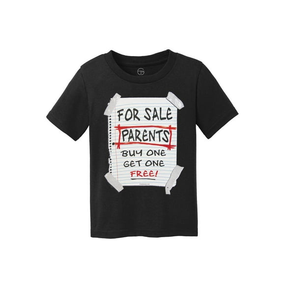 Parents à Vendre T-Shirt Coton pour Enfants - Noir - X-Large