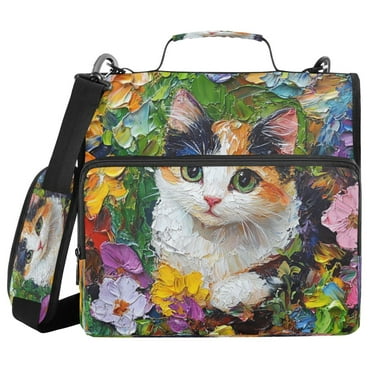YAZAOO Zipper Binder trapper keeper Documents Organized Design Blossom Serenity Printed