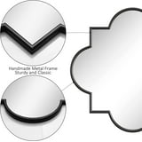 31 in.×31 in.Black Metal Frame Accent Vanity Bathroom Arch Decorative Wall Mirror - Walmart.com