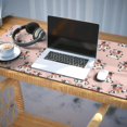 thumbnail image 3 of Long Mouse Pads for Desk,Pink Cow Bell Pattern Desk Mats on Top Of Desks, Desk Mouse Pad Extra Large with 3mm Non-Slip Base and Stitched Edge for Gaming,Office,Work,Home 35.4"x15.7", 3 of 6