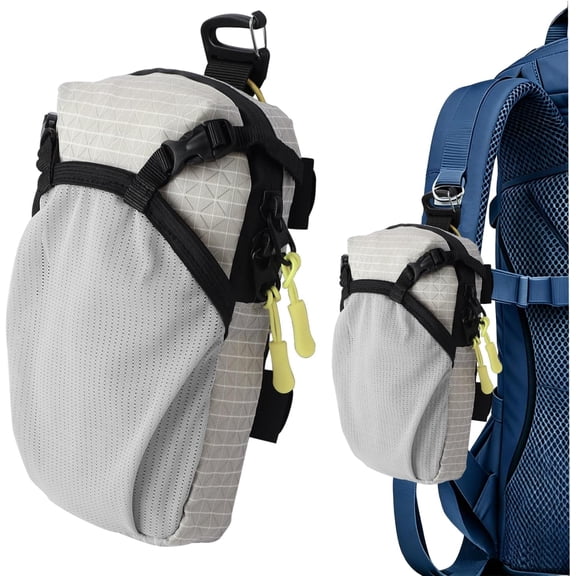 Backpack Shoulder Strap Pouch - Smartphone Strap Pack,Waterproof Backpack Strap Pocket Attachment Bag for Hikers,Small Crossbody Bag Waist Pack for Sports Hiking Camping(Grey)