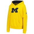 thumbnail image 2 of Women's Maize Michigan Wolverines Team Big Logo Pullover Hoodie, 2 of 4