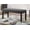 Grey, variant on Gray Upholstered Dining Bench with Espresso Wood Finish, 42 Inch Modern Bench for Kitchen Island and Entryway