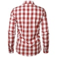thumbnail image 5 of Men's Plaid Button Down Shirts Long Sleeve Dress Shirts Regular Fit Gingham Shirt Business Work Tops, 5 of 6