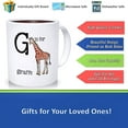 thumbnail image 2 of Letter G Is For Giraffe Cup, Ceramic Novelty Coffee Mug, Tea Cup, Gift Present For Birthday, Christmas Thanksgiving Festival, 11oz Sarcasm With Sayings Mug, 2 of 2