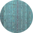 thumbnail image 1 of Ahgly Company Indoor Round Persian Light Blue Traditional Area Rugs, 7' Round, 1 of 4