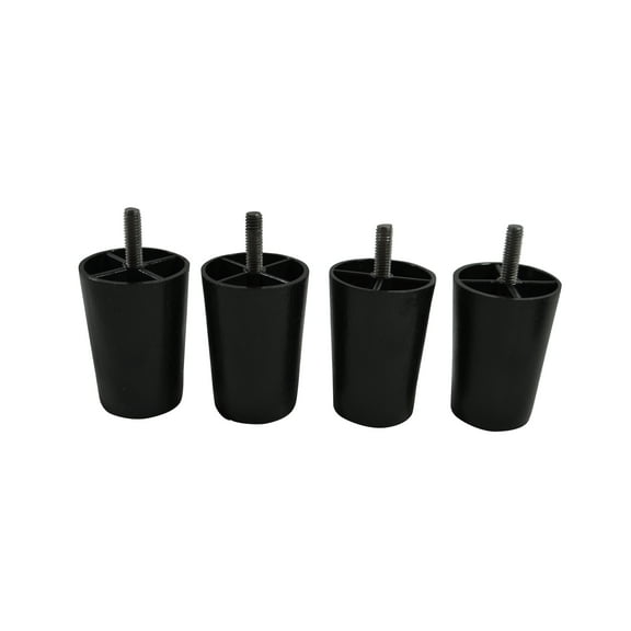 FR Recliner-Handles Replacement Furniture Legs 3 Inches (Set of 4) Plastic - BLACK