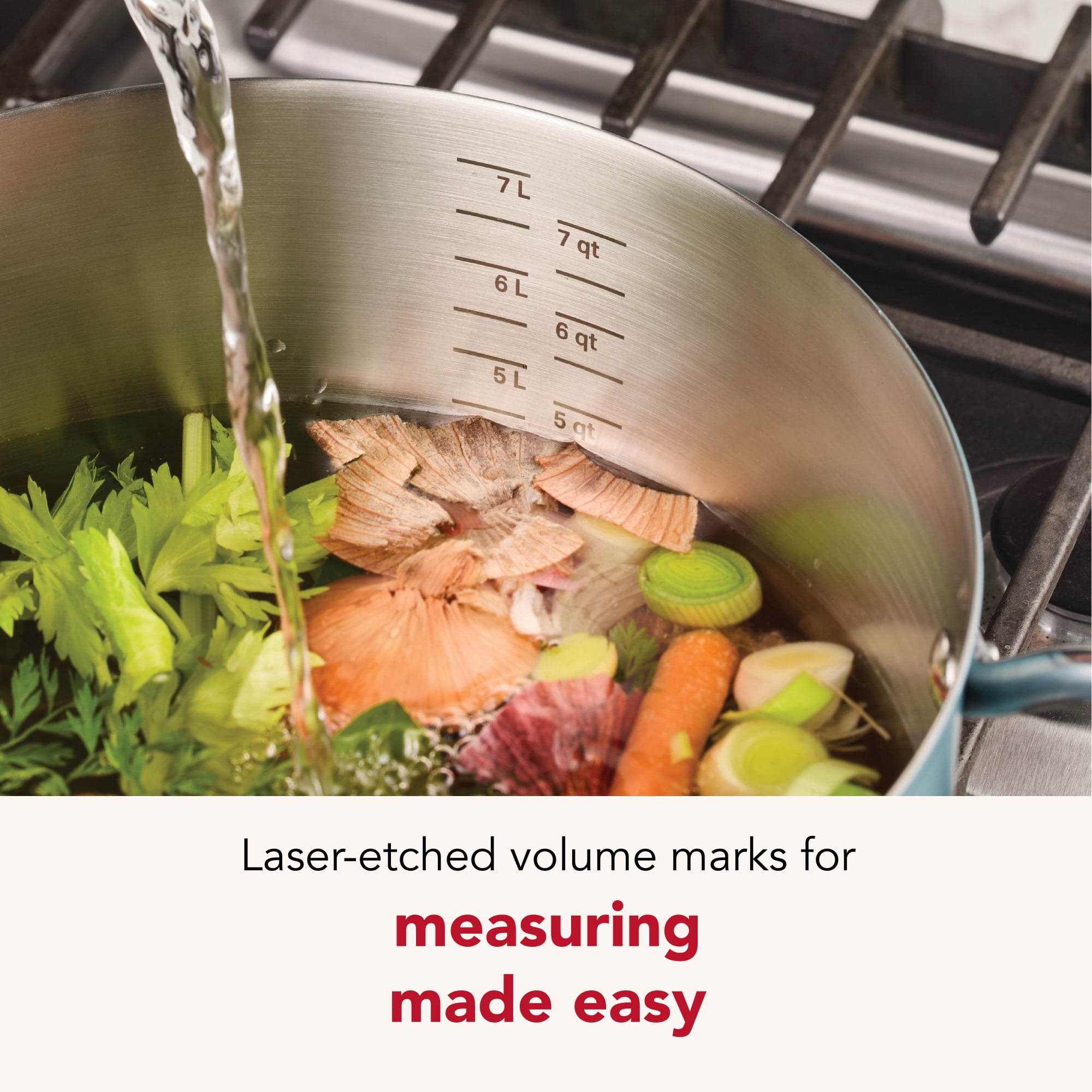 KitchenAid 8qt Color-Finished Stainless Steel 3-Ply Base Stockpot with Lid Dishwasher and Metal Utensil Safe, Induction Suitable and Oven Safe to 500°F, Agave