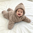 thumbnail image 4 of GiLiling Baby Star Suit Newborn Fleece Starfish Bunting Romper Infant Halloween Footie Jumpsuit Winter Warm Wearable Blanket (Brown, 3-6 Months), 4 of 5