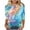 #1-Sky Blue, variant on Womens Summer Tops,Womens Plus Size Blouse Fashion Printed T-shirt 3/4 Sleeves Blouse Round Neck Casual Tops