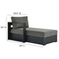 thumbnail image 5 of Modular Lounge Sectional Sofa Set, Grey Gray, Aluminum Metal, Outdoor Patio Balcony Cafe Bistro Garden Hospitality Restaurant, Modern Contemporary HB36633, 5 of 7