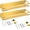 Gold, variant on 2 Pieces Stainless Steel Shelf Bathroom Shower Floating Shelves Wall Mounted Shower Caddy Basket Shelf Storage Organizer Shelves for Bathroom, Kitchen, Living Room (15.75 Inch/ 40 cm,Shiny)
