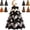 C, variant on DIY Halloween Quilted Fabric Tree Kit 3D Handmade Padded Sewing Craft Decor | Holiday Mantel Decor, Handmade Tabletop Gift for Craft Lovers, Black Cat Pumpkin Witch Design, Charming Patchwork Bundle