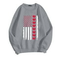thumbnail image 4 of Men's Oversize Sweatshirts Valentine's Day Long Sleeve Crew Neck Casual Love Heart Print Lightweight Clothes, 4 of 4