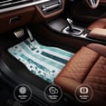 thumbnail image 6 of Crystal Fleece Car Floor Mats Set Of Four - Bottom Injection Molded For Easy Installation To Prevent Interior Contamination Suitable For Most Cars Lightseagreen Stripe_1, 6 of 7