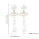 thumbnail image 4 of Gold Baroque Pearl Earrings, Large Pearl Earrings Pearl Drop Earrings For Women, Pearl Earrings Gold Pearl Earrings Dangling As Wedding Bridesmaid Pro, 4 of 5