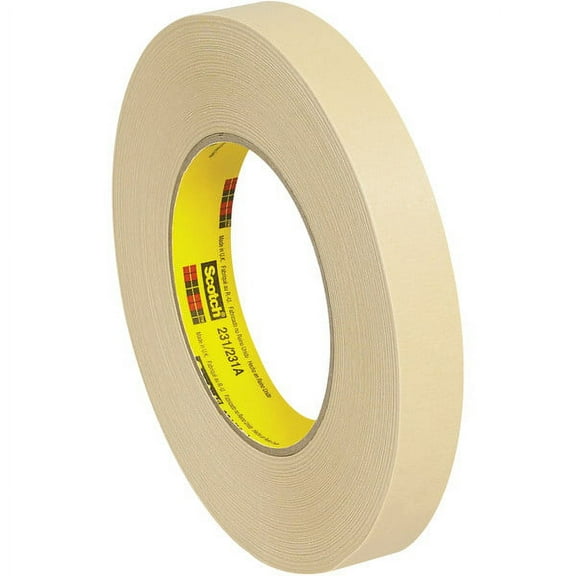 3m Masking Tape,11/16" W,60 yd L,Tan,PK48 231/231A
