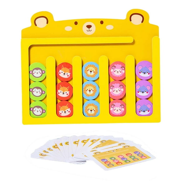 Slide Puzzle Color Shape Busy Board Wooden Puzzle for Toddlers Slide Puzzle