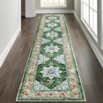 thumbnail image 3 of MeyJey Oriental Indoor Runner Rug for Hallway 2'x10', Non-Slip Machine Washable Vintage Area Rug Floor Carpet for Bedroom Kitchen Dinning/Living/Laundry Room, Green, 3 of 13