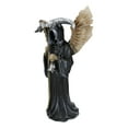 thumbnail image 2 of Winged Death Angel Grim Reaper with Scythe And Silver Toll Bell Figurine, 2 of 8