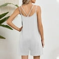 thumbnail image 4 of Women's Rompers Coverup Sleeveless Spaghetti Strap Wide Leg Bathing Jumpsuits Beach Summer Relaxed Fit Overalls with Pockets, 4 of 5