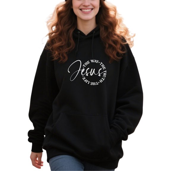 Christian Grace Hoodie for Men Women, Faith Pullover Hooded Sweatshirt, Cozy Cotton Poly Blend, Inspirational Casual Outfit