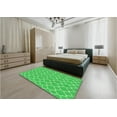 thumbnail image 4 of Ahgly Company Indoor Round Patterned Neon Green Area Rugs, 3' Round, 4 of 6