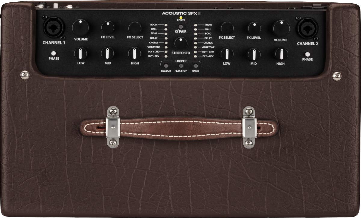 Fender Acoustic SFX II Acoustic Guitar Combo Amplifier Bundle with Instrument Cable, Picks, and Austin Bazaar Instructional DVD