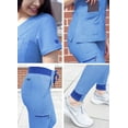 thumbnail image 5 of Adar Pro Heather Movement Booster Scrub Set For Women - Sweetheart V-Neck Scrub Top & Yoga Jogger Scrub Pants - P9400H - Heather French Blue - XS, 5 of 7