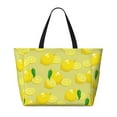 thumbnail image 2 of Gaeub Bright Lemons Beach Travel Bag, Multi-Pocket Beach Bag, Summer Vacation Bag, Beach Essentials Tote, 2 of 7