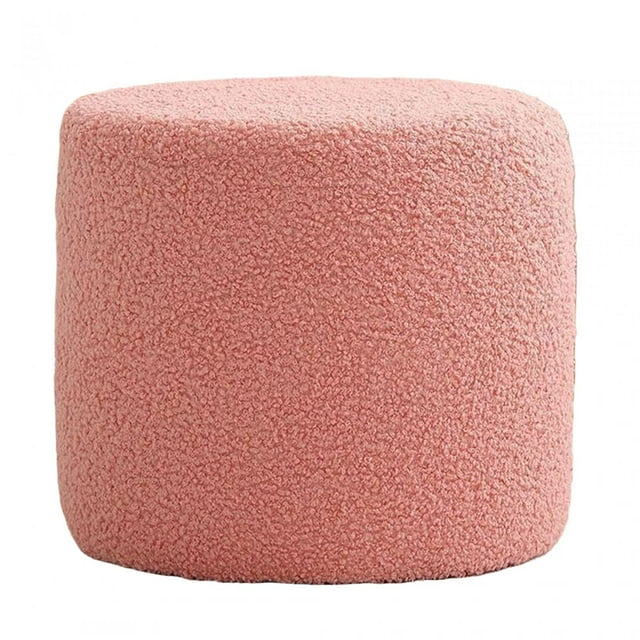 Taburete reposapiés, Taburete cilíndrico pequeño, Taburete escalonado, Asiento resistente, Silla, Sofá, Taburete de té, Reposapiés, Banco para oficina rosa Sunnimix Escabel