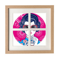 thumbnail image 1 of Chinese Culture Rouge Femme Lunettes Cadre Mur Table Affichage 4 Ouvertures Image, 1 of 3