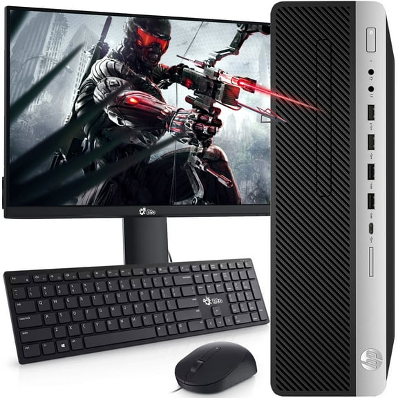 Restored HP G3 Gaming Desktop Computer PC SFF Intel Core i7-6700 Processor, 16GB DDR4 RAM, 256 GB SSD 1TB HDD, 19" LED Monitor, NVIDIA GT 1030, Bto Wi-Fi Windows 10 Pro (Refurbished)